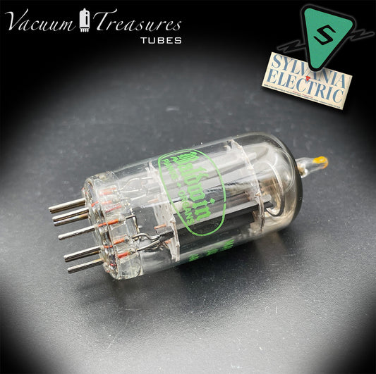 12AU7A / ECC82 NOS Baldwin by SYLVANIA Long Gray Plates Halo Getter Tested Tube Made in USA '60s