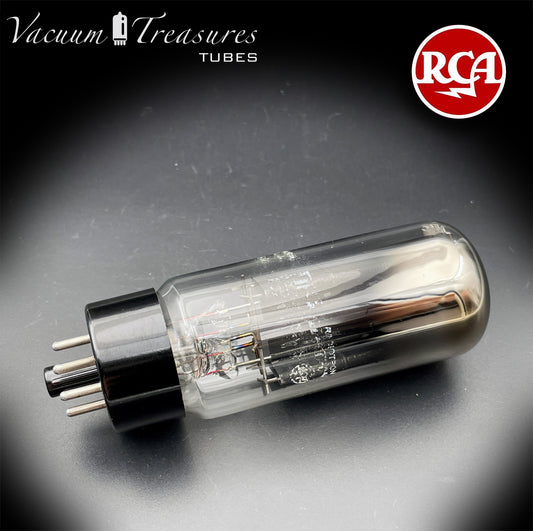 5U4GB 5AS4A RCA NOS NIB Black Plates Tall Bottle Tested Tube Top Side Square Getter Rectifier Made in USA '60s