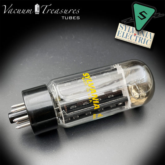 5U4 GB 5AS4A SYLVANIA NOS NIB Black Plates Halo Getter Tested Tube Rectifier Made in USA