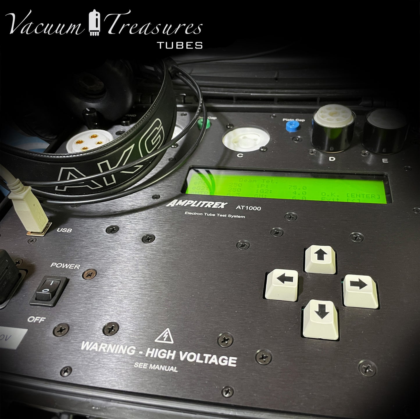 EF86 6267 NOS Amperex – Short Mesh Plate Halo Getter Tube Valvo Germany 1960