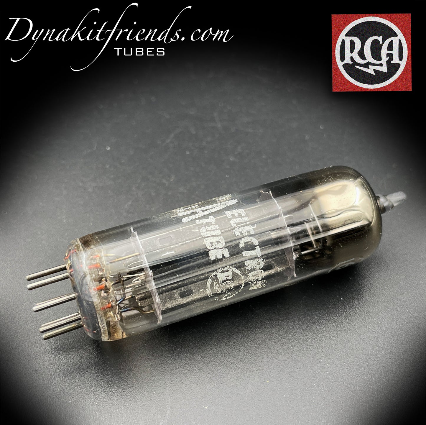 6X4 ( EZ90 ) RCA RECTIFIER MADE 1950s with FOIL DIMPLED GETTER for AUDIO NOTE