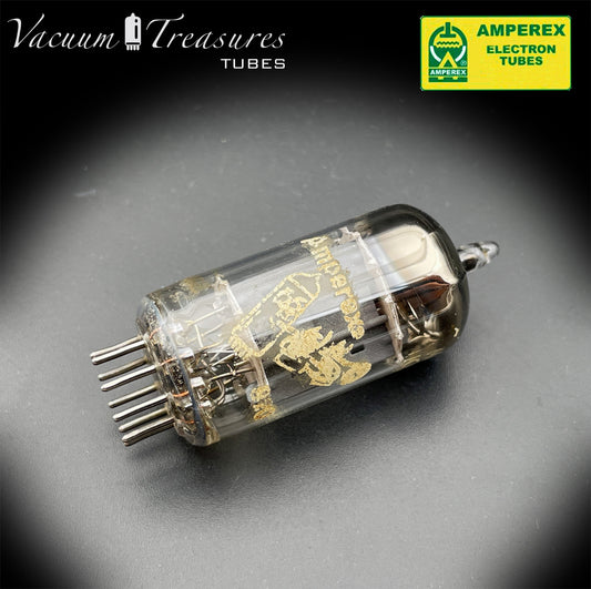 12AX7 / ECC83 Amperex Bugle Boy AMPLITREX Tested Long Plates Foil Getter '50s