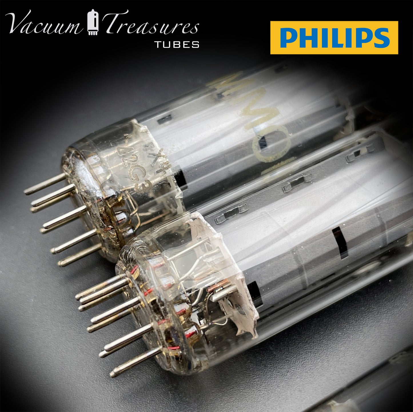 6BQ5 ( EL84 ) AMPEREX PHILIPS Heerlen plant Gray Plates Halo Getter rX4 Matched Tubes Made in HOLLAND