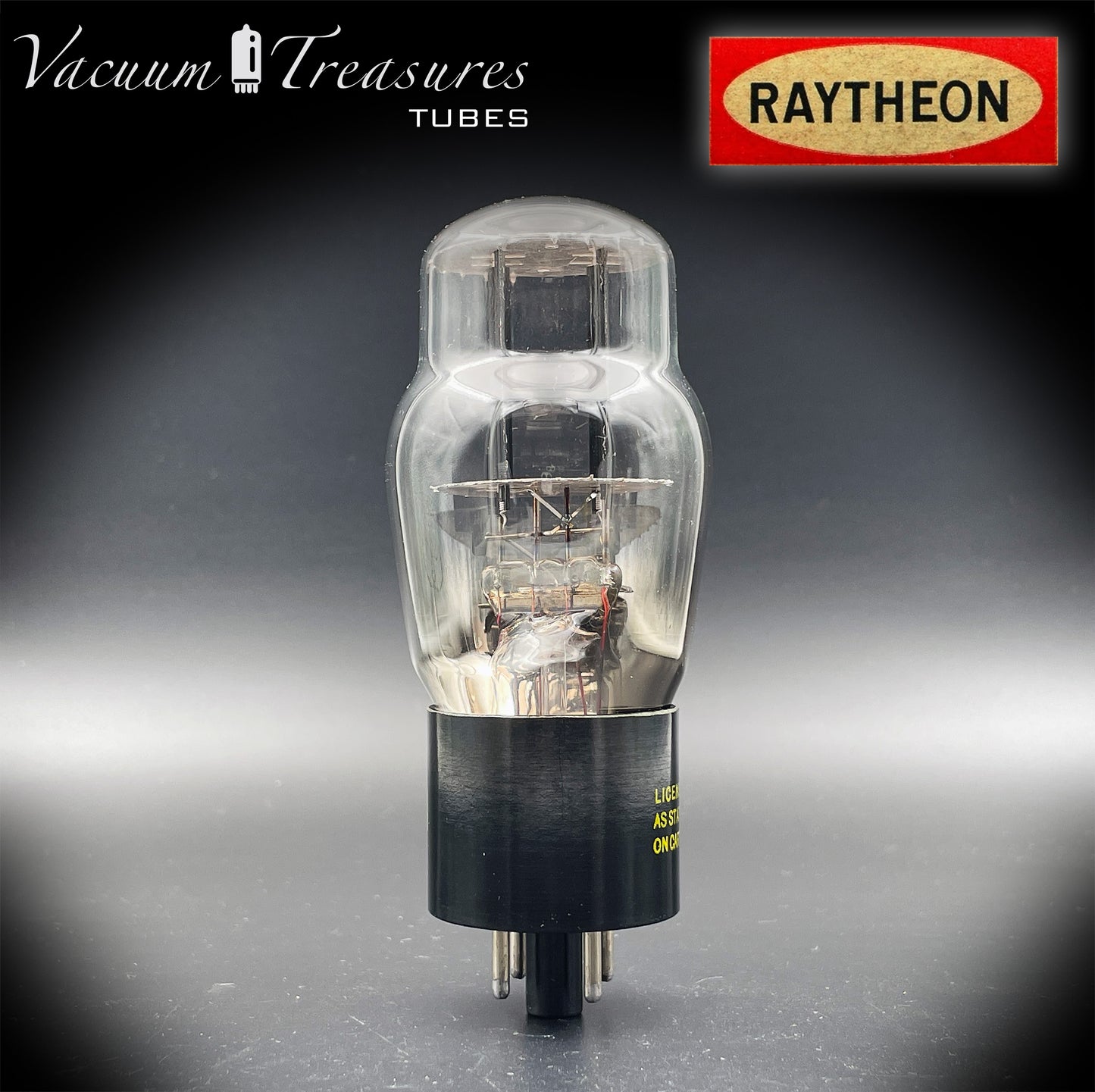 5V4G / GZ32 RAYTHEON ST Shape Black Plates Bottom D Getter Tested Tube Made in USA '56