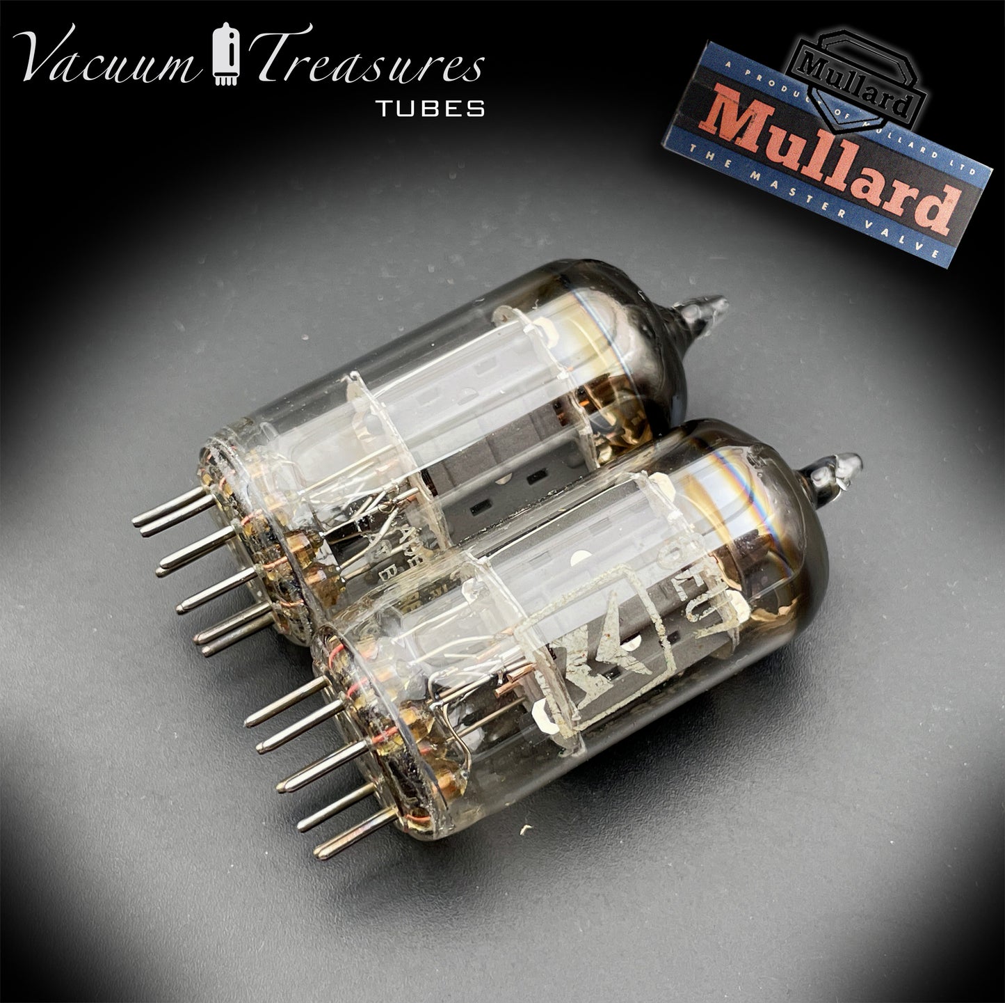 6EU7 MULLARD Blackburn Short Plates Matched Pair Made in GT. BRITAIN ’60s - AMPLITREX Tested
