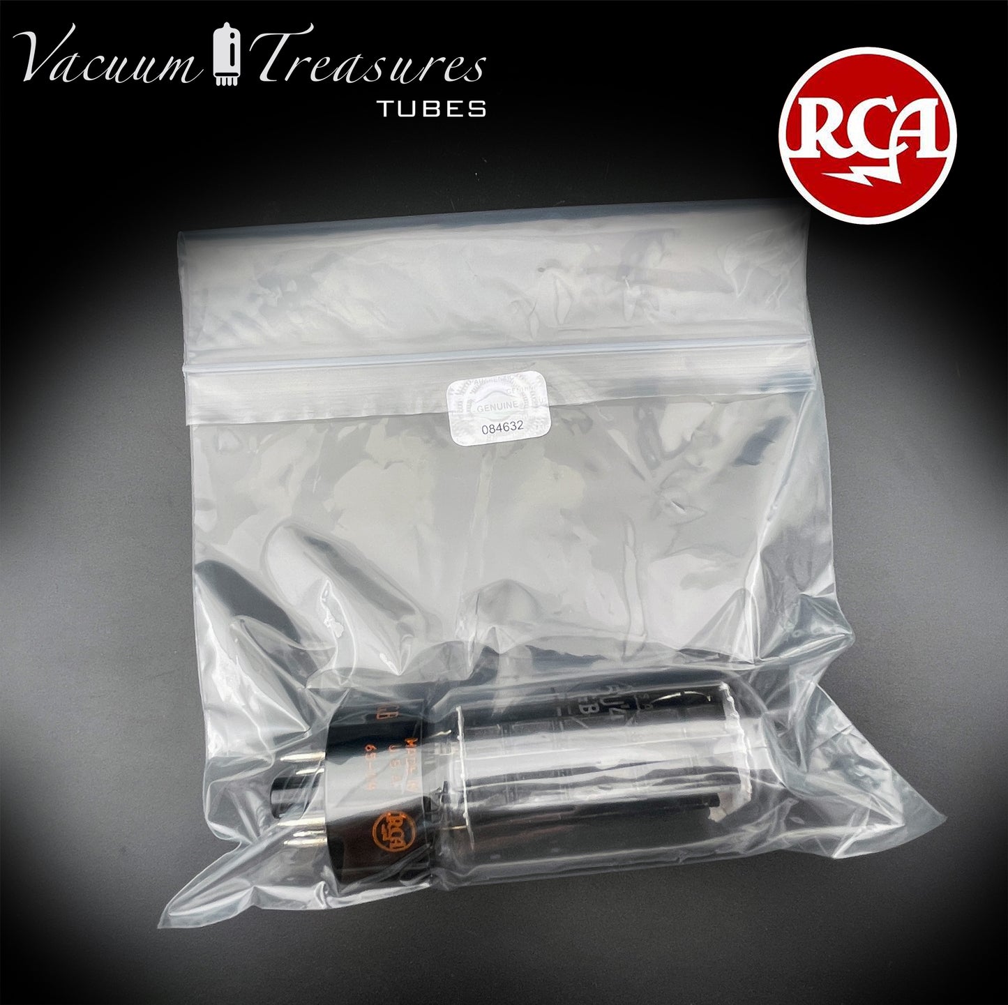 USN CRC 5U4GB RCA NOS NIB Black Plates Top Side Halo Getter Tested Tube Rectifier USA