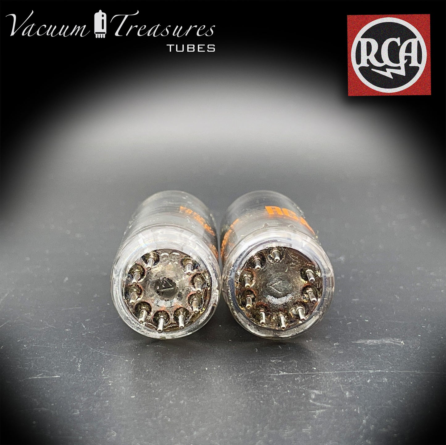 6BQ5 ( EL84 ) RCA NOS NIB Gray Plates Disc Halo Getter Tested Pair Tubes Made in USA '66