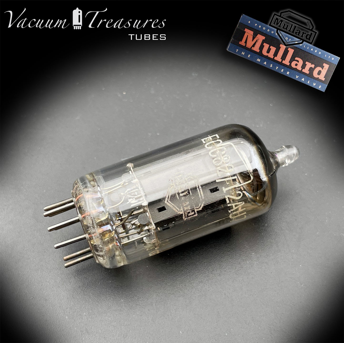 12AU7 / ECC82 MULLARD Blackburn 1958 - Long Gray Plates - Goalpost Getter - Strong & Stable - Amplitrex Tested