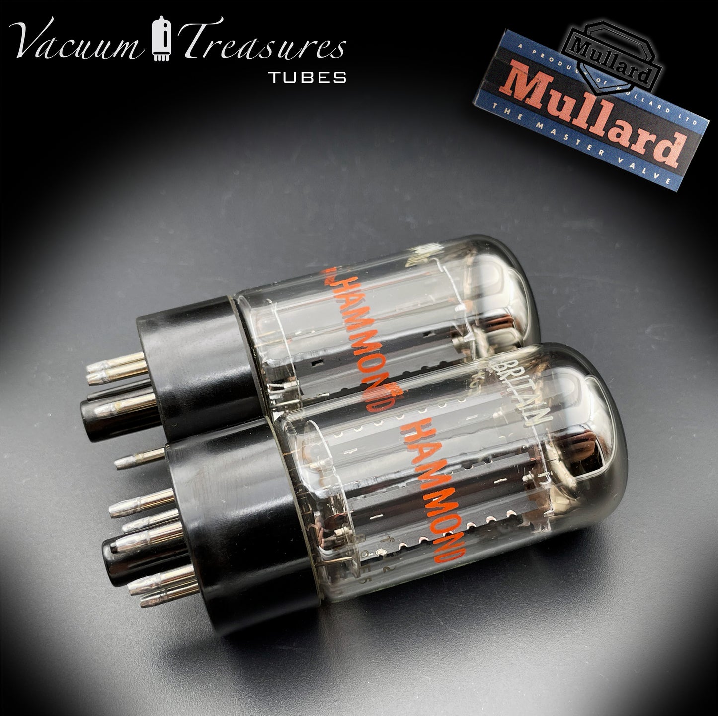 5AR4 ( GZ34 ) NOS MULLARD for HAMMOND, Blackburn plant, 7 Notch Copper Plates, Matched Pair Tubes Rectifiers Made in GT. BRITAIN