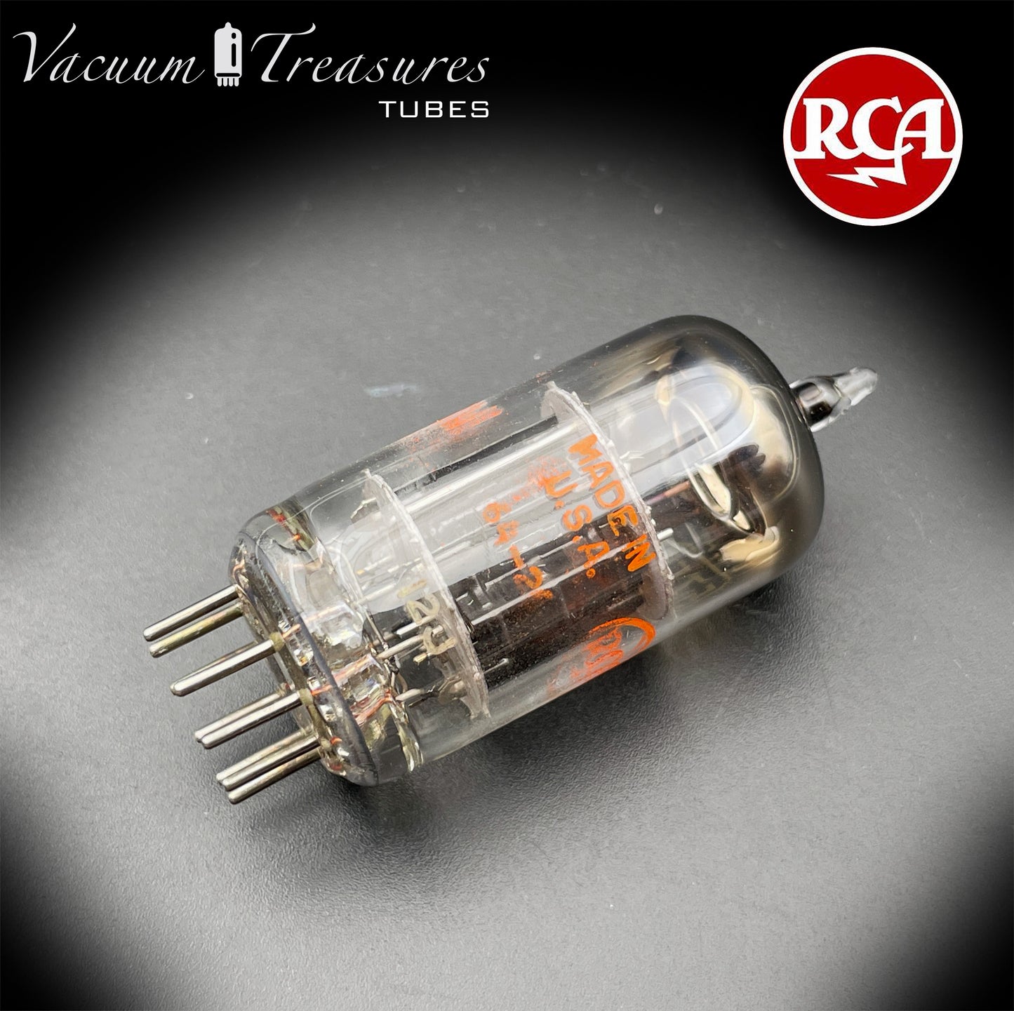 JRC 5751W1 RCA NOS NIB Black Plates Halo Getter Amplitrex Tested Tube Made in USA '64