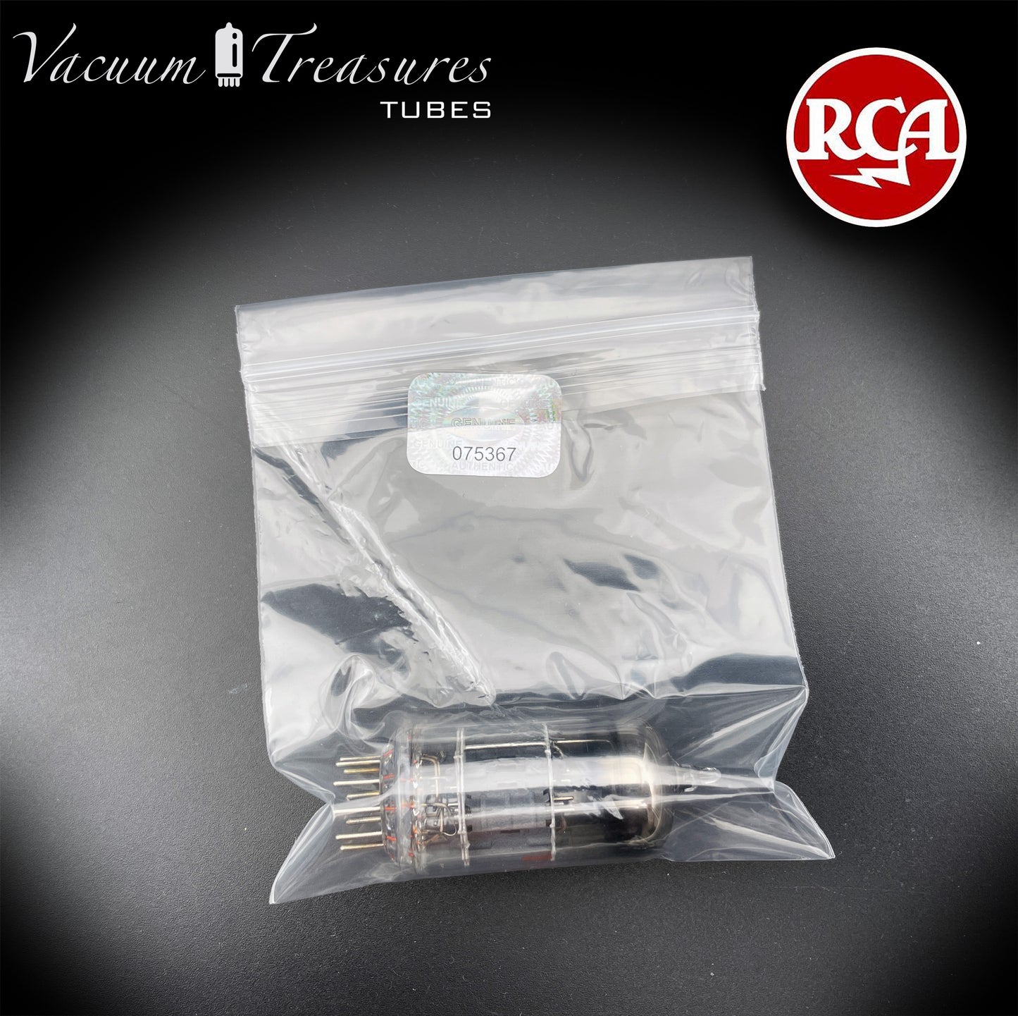 12AY7 RCA NOS Gray Plates Halo Getter AMPLITREX Tested Tube MADE IN USA