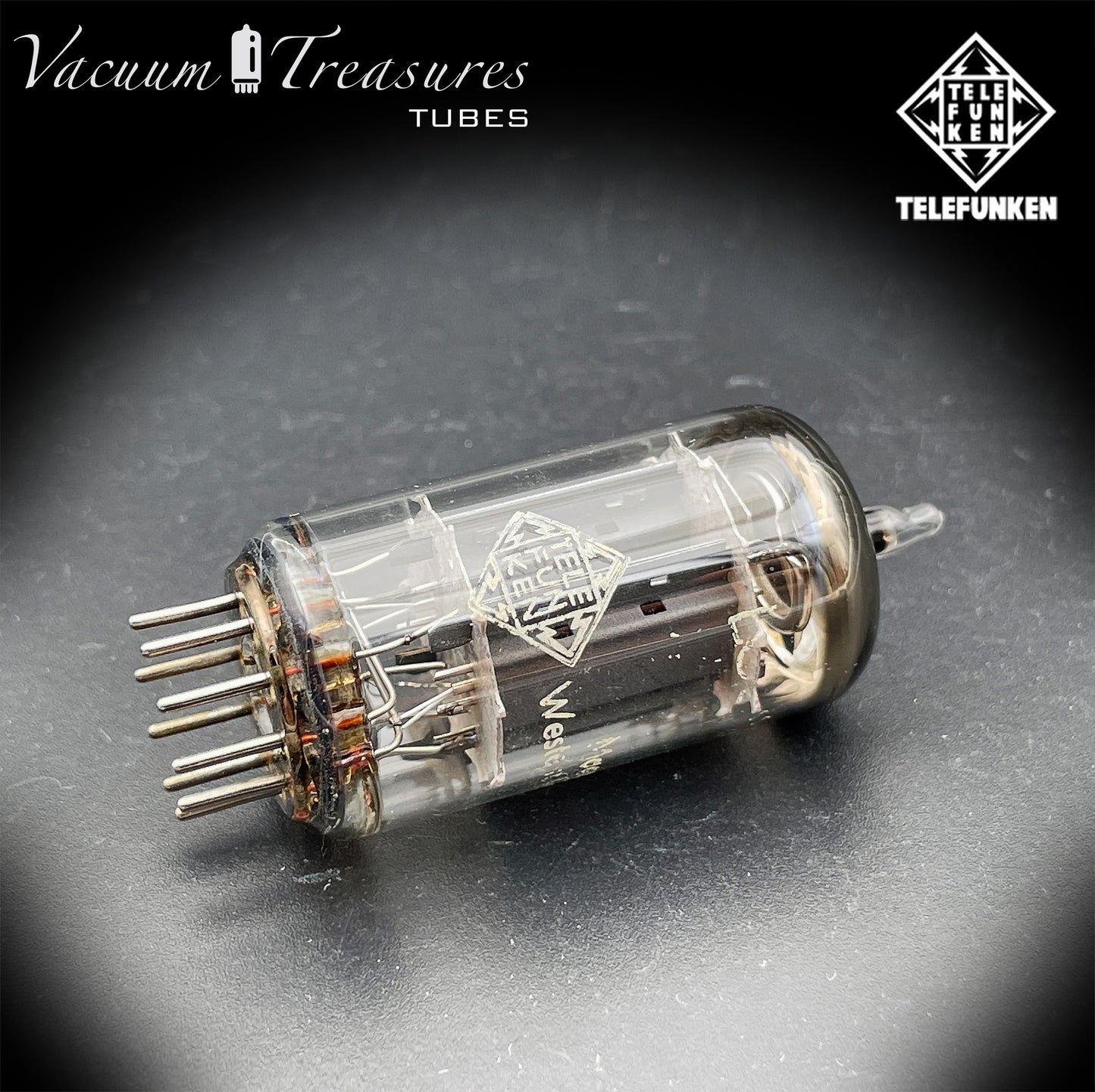 12AU7 / ECC82 TELEFUNKEN NOS Amplitrex Tested - Smooth Plates - ◊ Diamond Bottom - Made in West Germany