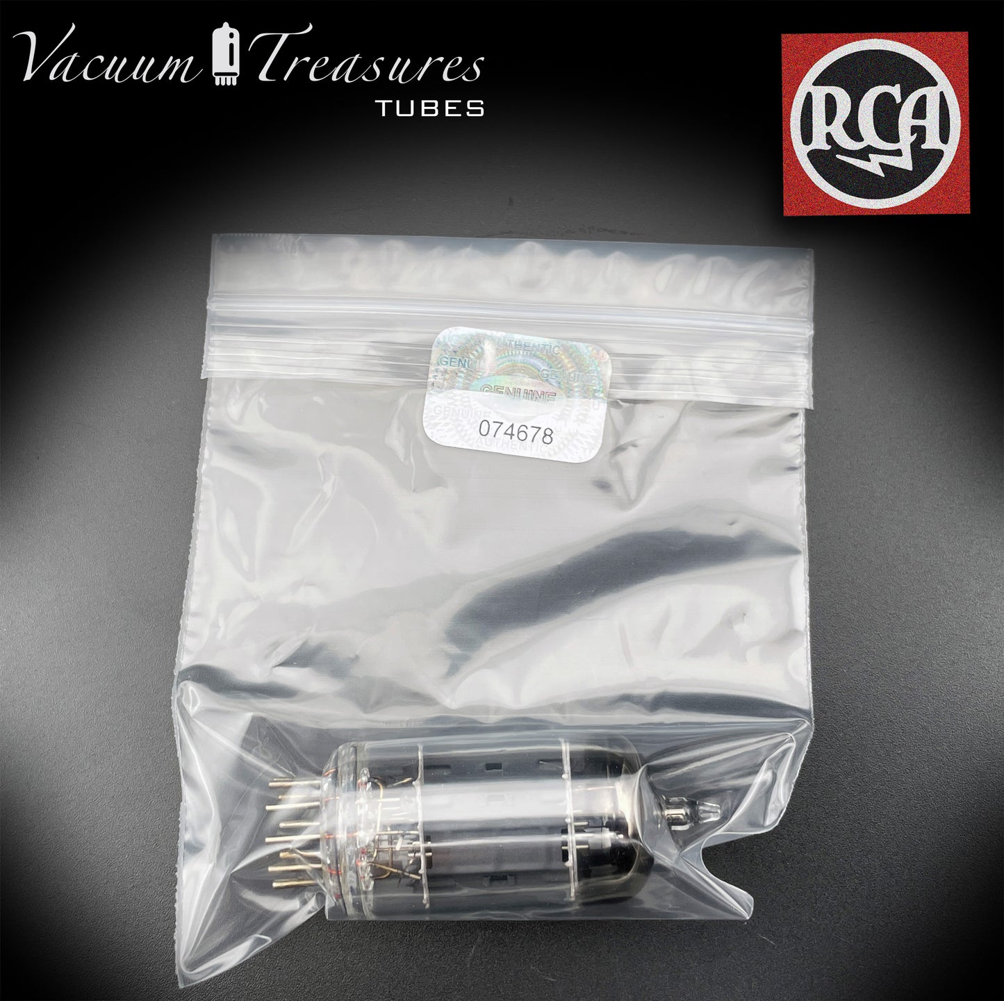 5963 ( ECC82 12AU7 WA ) RCA Long Gray Plates Rare Foil Getter AMPLITREX Tested Tube Made in USA '50s