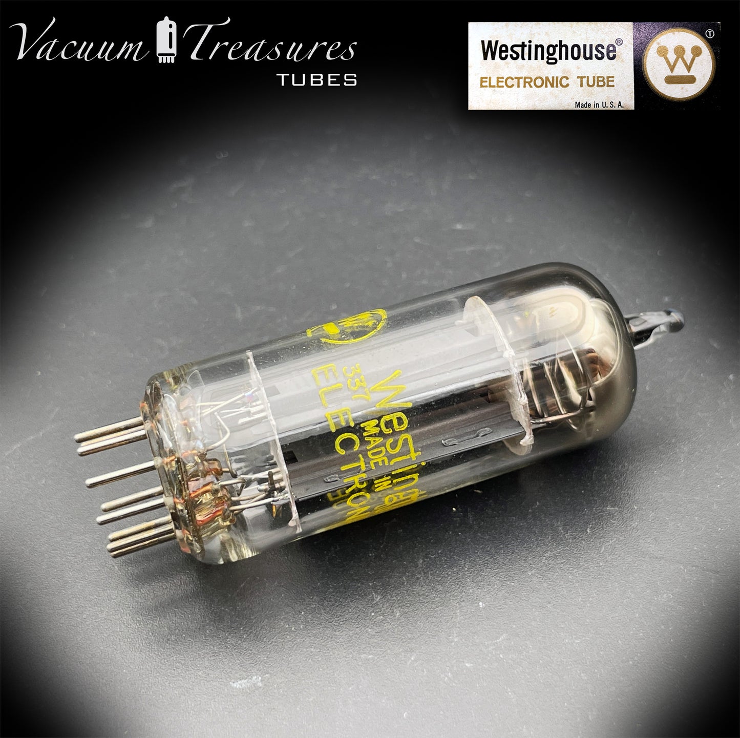 12BH7A WESTINGHOUSE NOS NIB Gray Plates Horse Shoe Getter USA 1963 AMPLITREX Tested