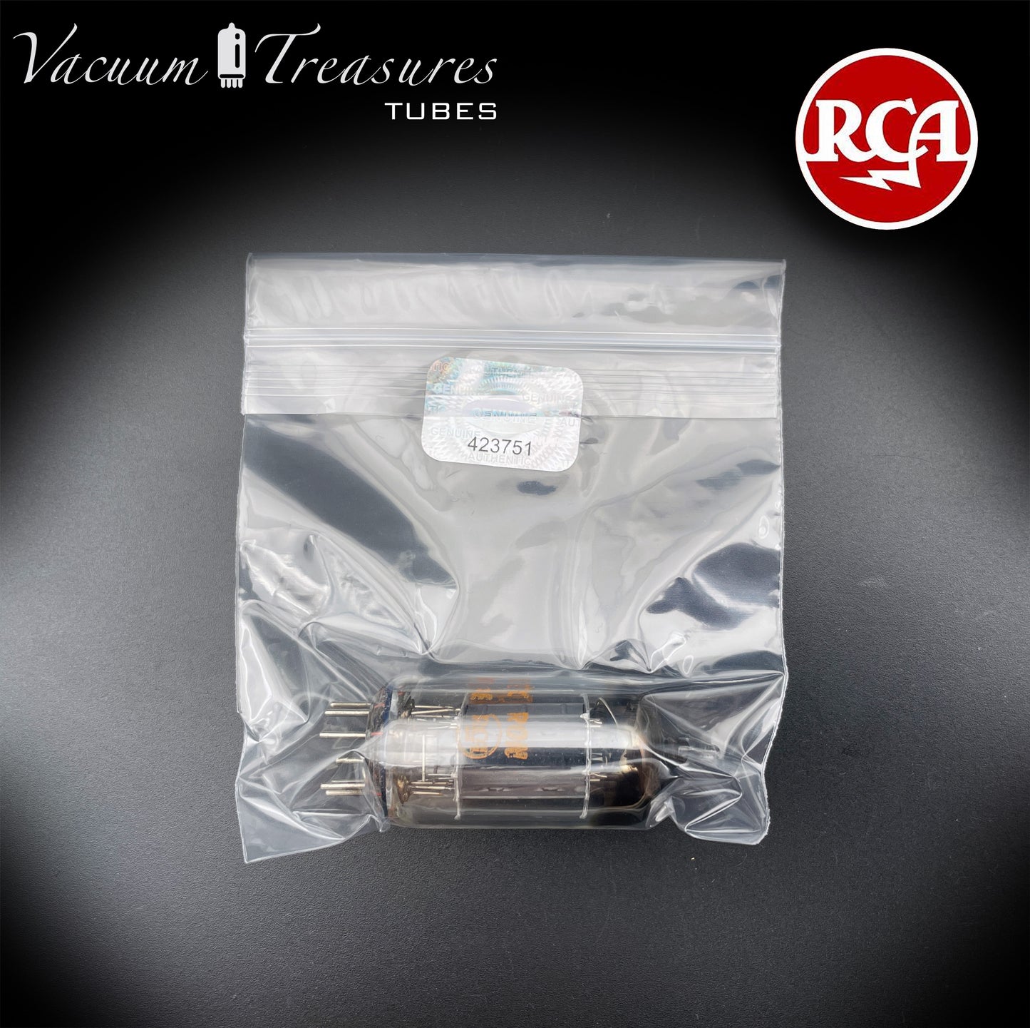 12AX7 ECC83 NOS RCA Long Gray Plates Square Getter Tube Made in USA '50s