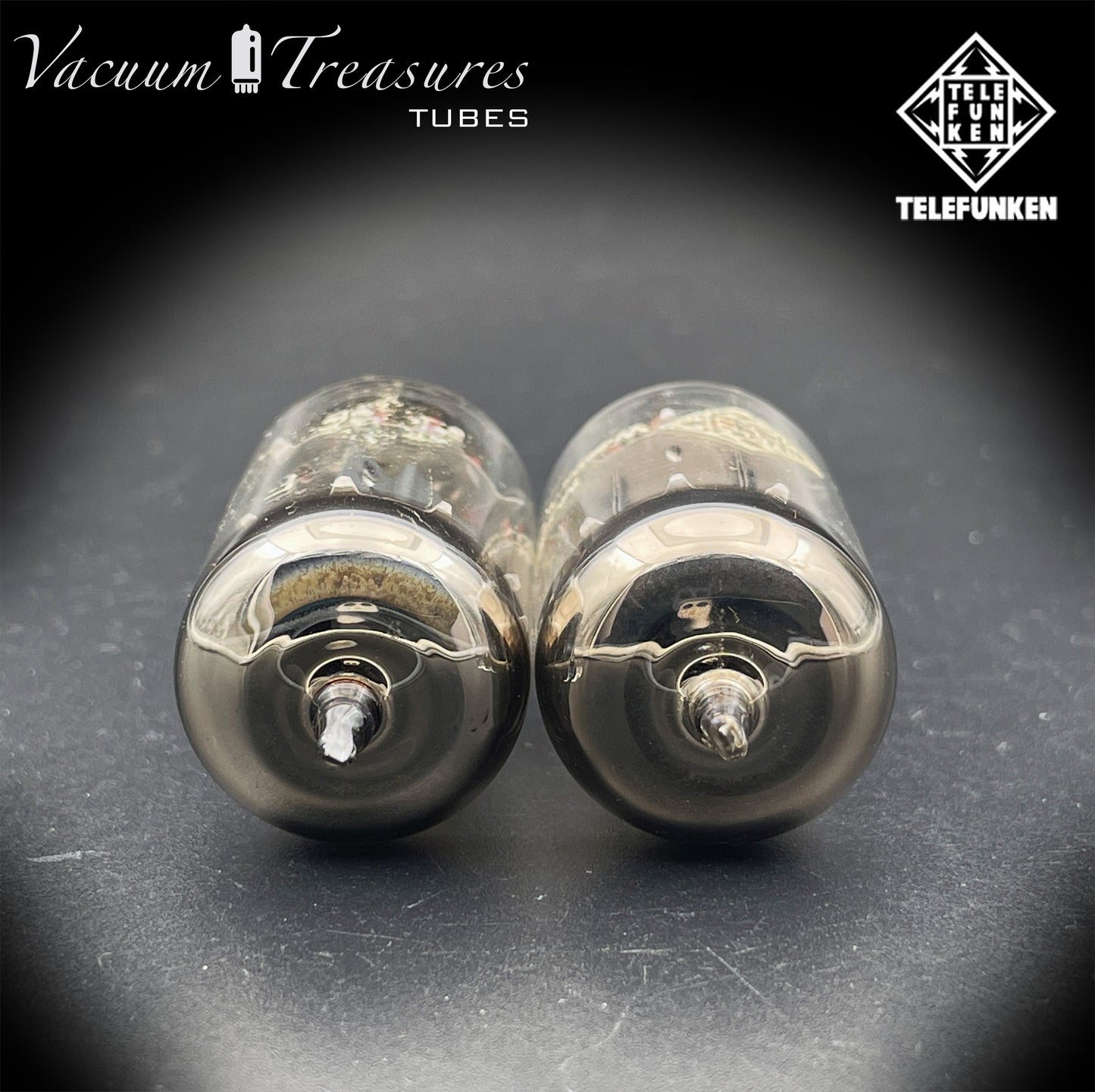 12AX7 / ECC83 TELEFUNKEN Tested Pair Tubes – Ribbed Plates Diamond Bottom Made in Germany