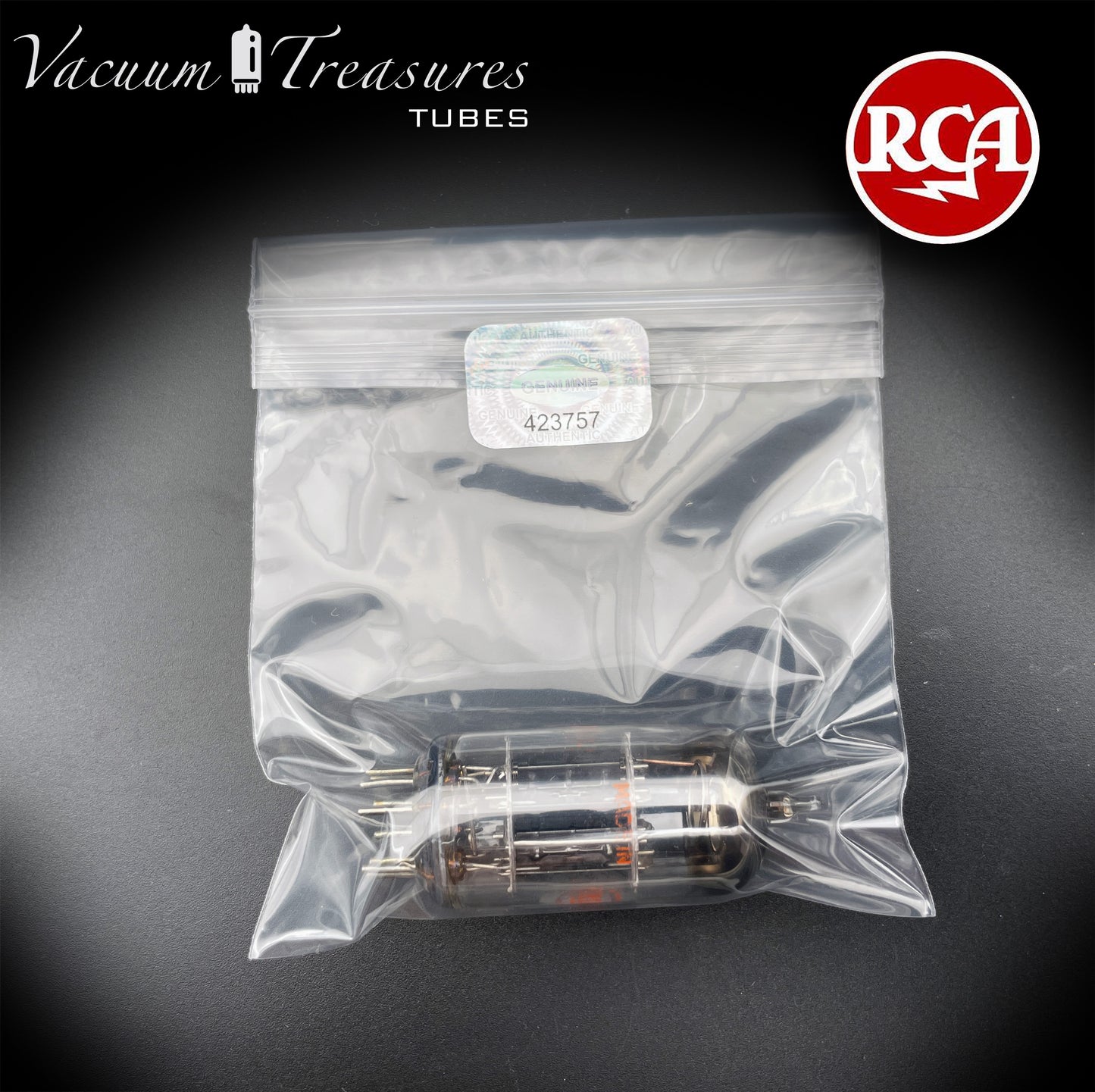 JRC 5751W1 RCA NOS NIB Black Plates Halo Getter Amplitrex Tested Tube Made in USA '64