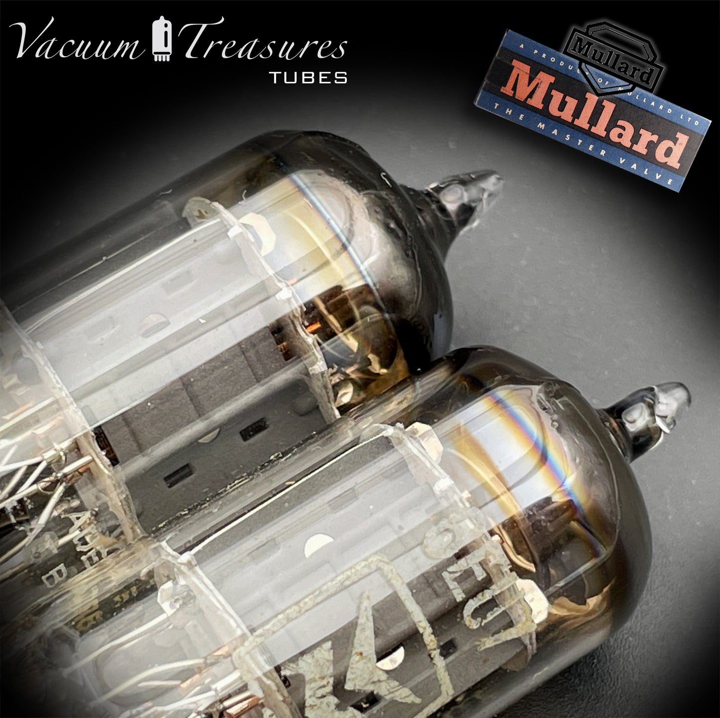 6EU7 MULLARD Blackburn Short Plates Matched Pair Made in GT. BRITAIN ’60s - AMPLITREX Tested