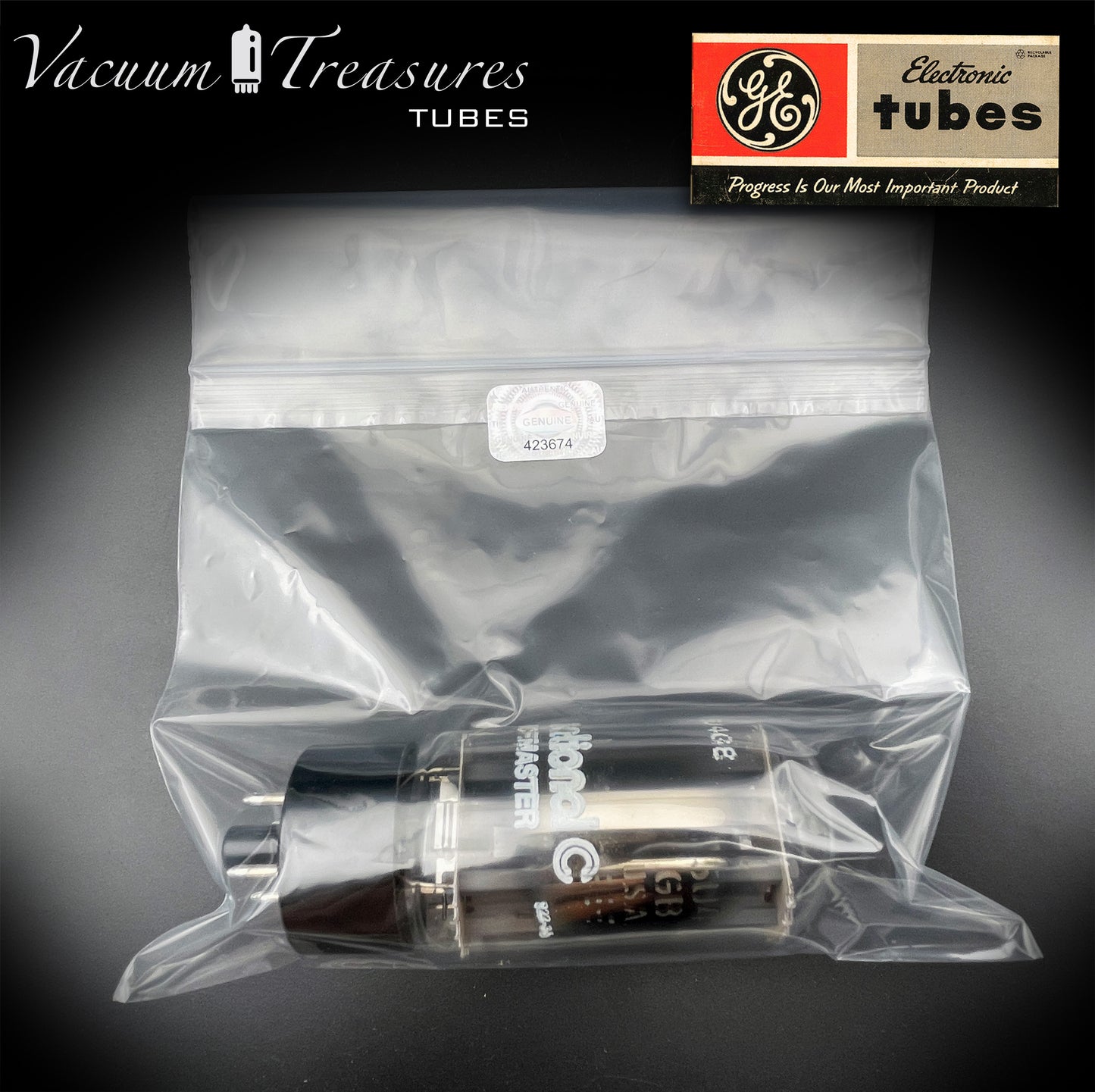 5U4 GB  5AS4A GE/International NOS NIB Gray Plates Side Square Getter Tested Tube Rectifier Made in USA