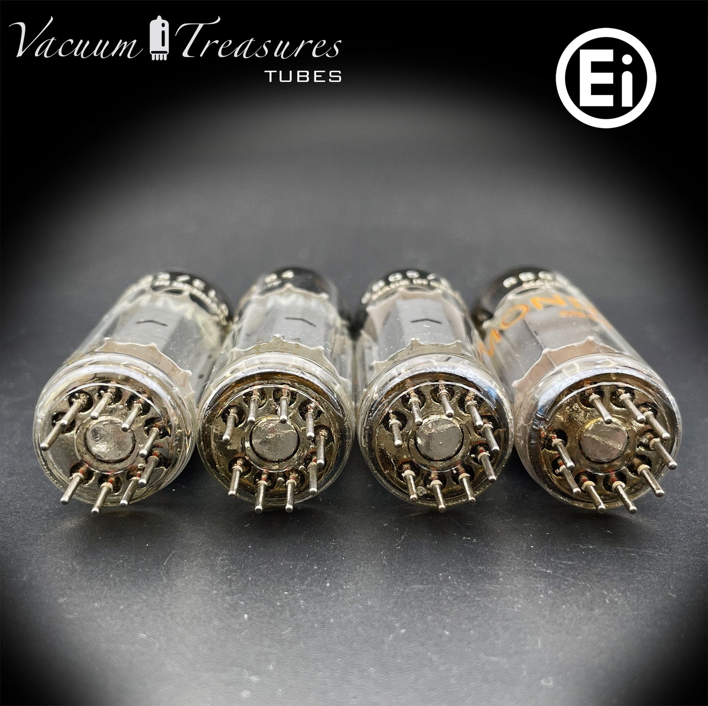 6BQ5 / EL84 HAMMOND by Ei Gray Plates Halo Getter Matched Quad Tubes Made in YUGOSLAVIA