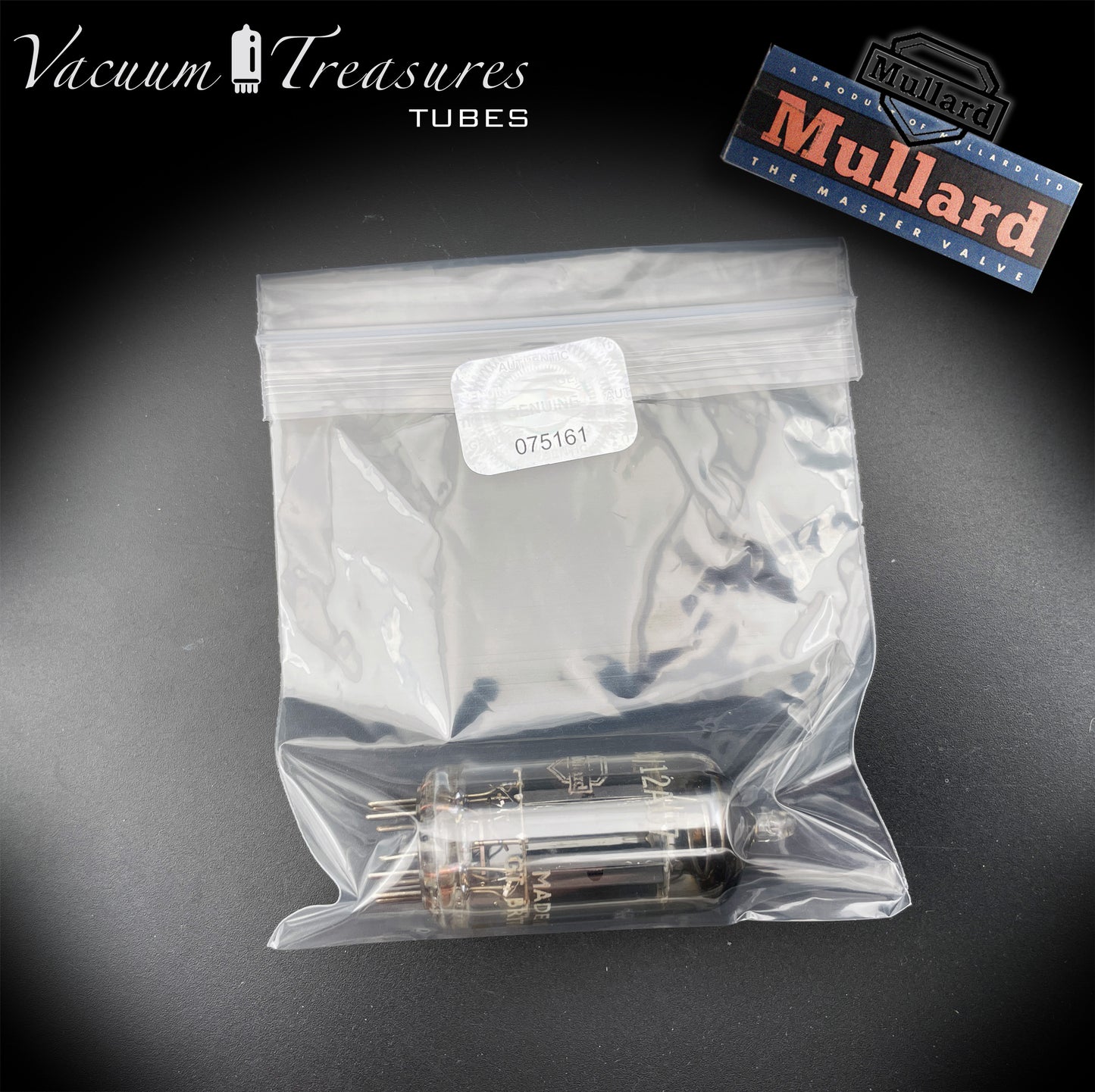 12AU7 / ECC82 MULLARD Blackburn 1958 - Long Gray Plates - Goalpost Getter - Strong & Stable - Amplitrex Tested