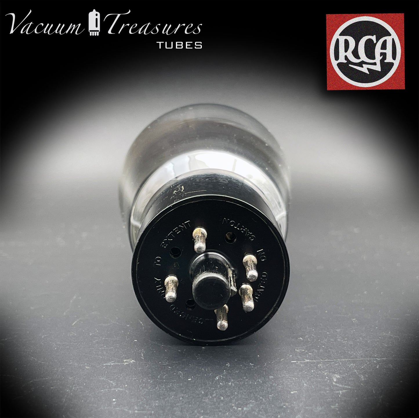 JAN CRC 5U4 G ( U52 ) RCA Black Plates Foil Getter Hanging Filaments Tube Rectifier Made in USA