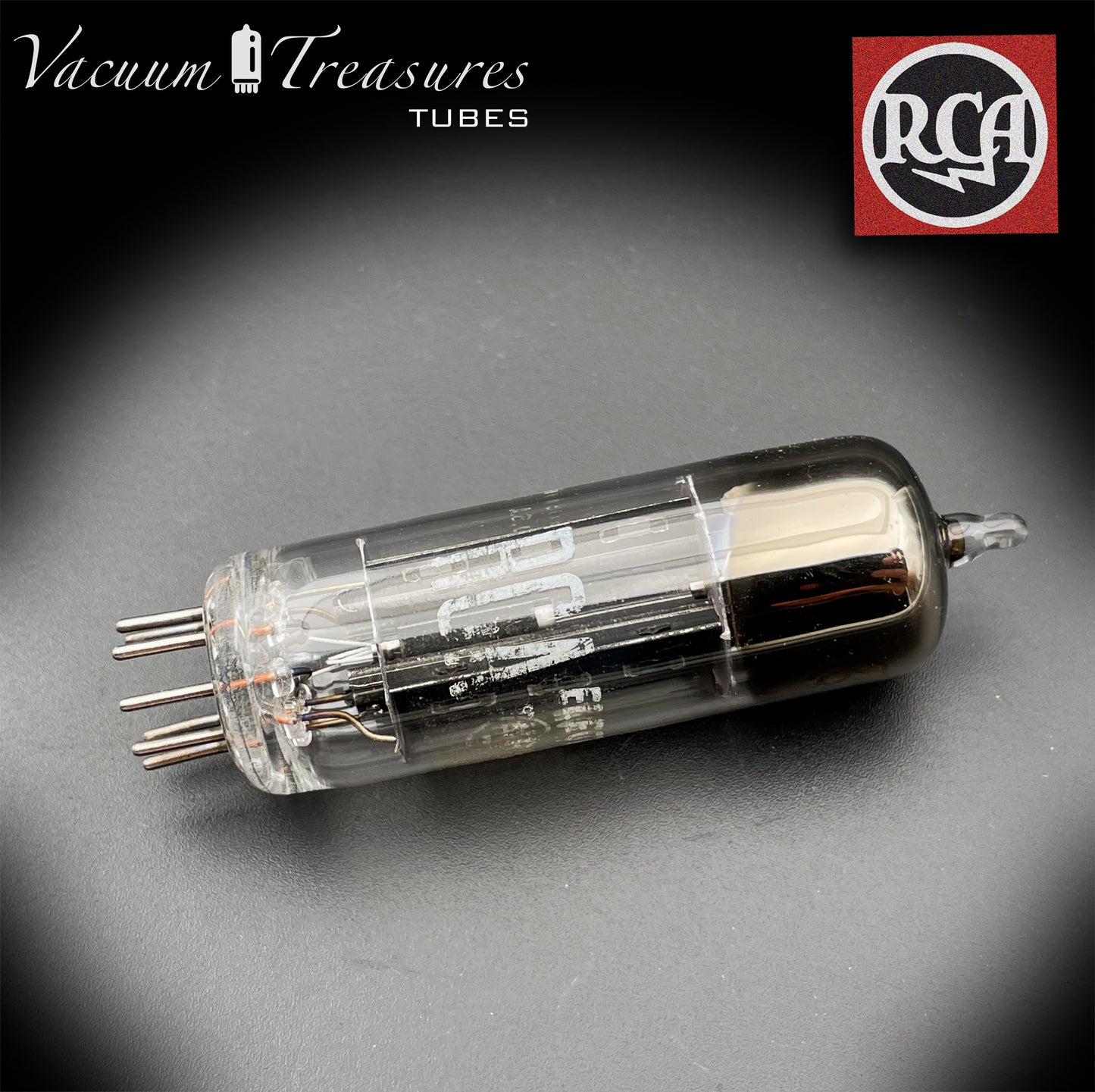 6X4 ( EZ90 ) NOS NIB RCA Black Plates Square Getter Tested Tube Rectifier Made in USA '50s