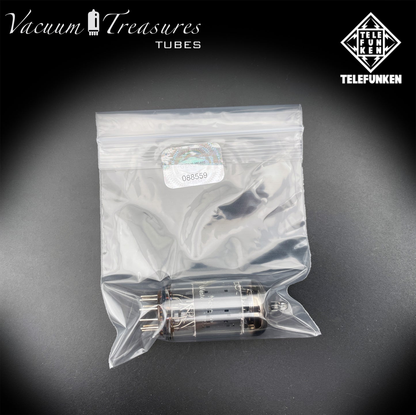 12AU7 / ECC82 TELEFUNKEN NOS Amplitrex Tested - Smooth Plates - ◊ Diamond Bottom - Made in West Germany