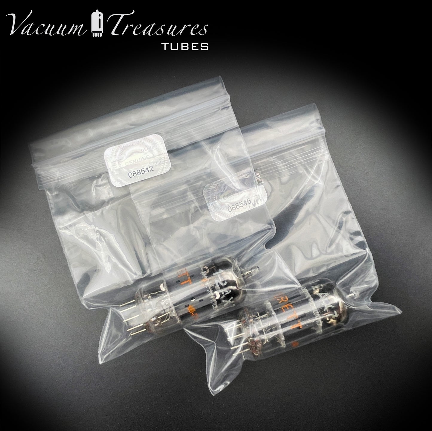 12AX7 / ECC83 NOS EVERETT by Philips Heerlen Matched Pair 1964 Short Gray Plates HOLLAND MADE