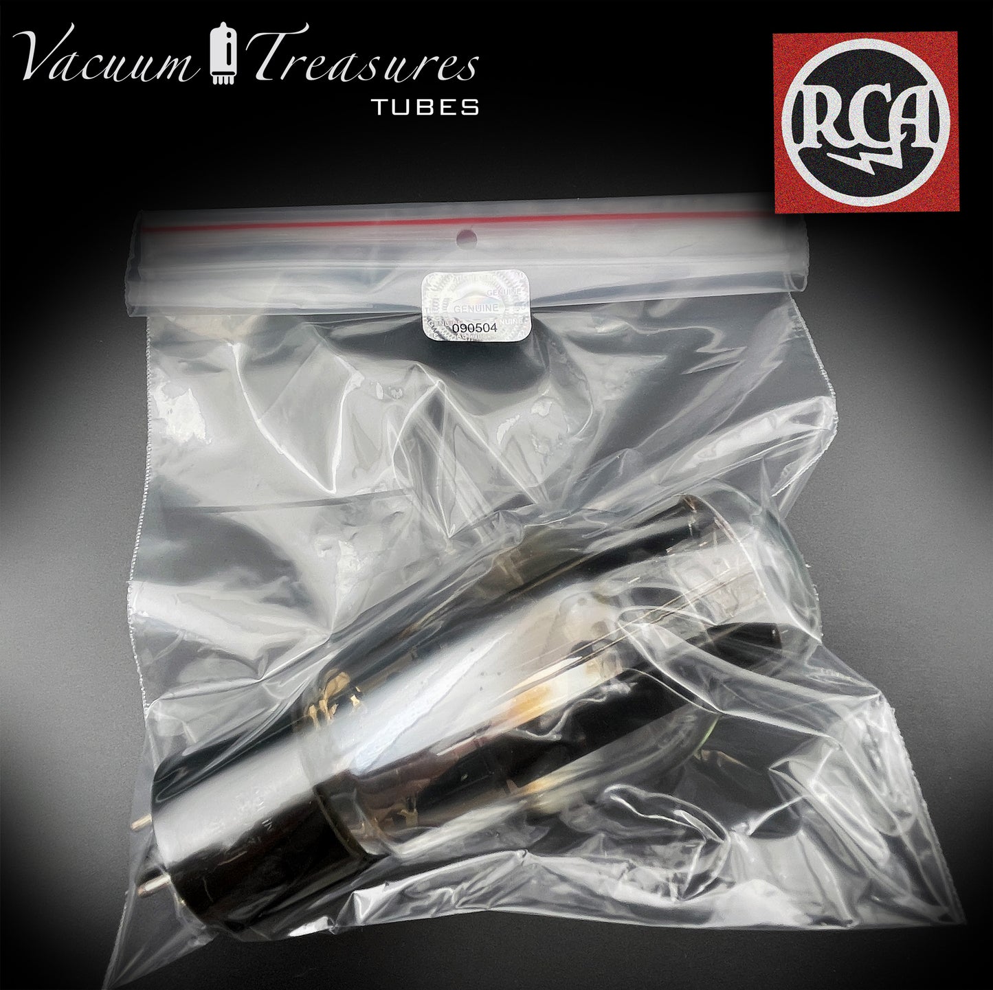 JAN CRC 5U4 G ( U52 ) RCA Black Plates Foil Getter Hanging Filaments Tube Rectifier Made in USA