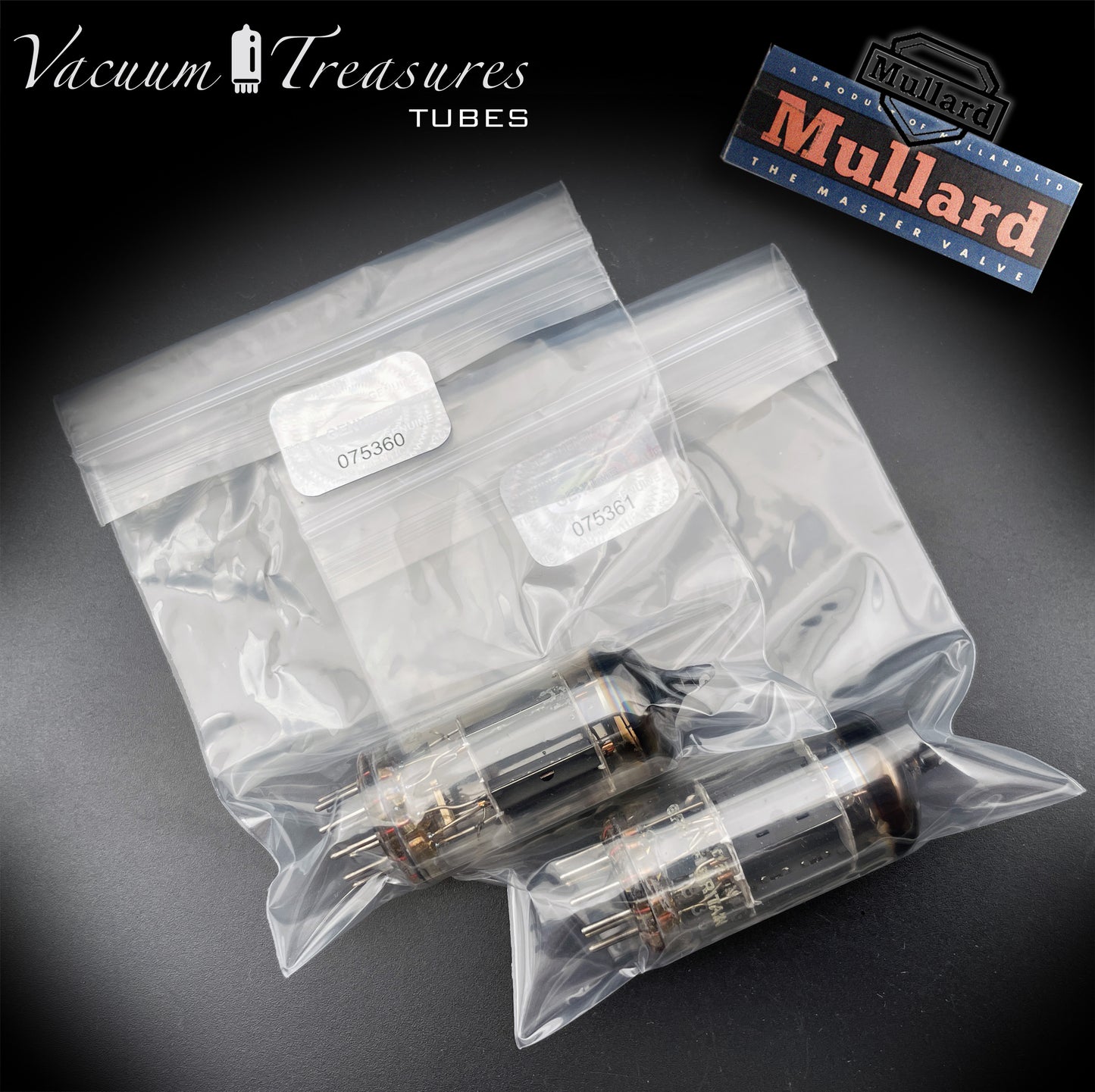 6EU7 MULLARD Blackburn Short Plates Matched Pair Made in GT. BRITAIN ’60s - AMPLITREX Tested