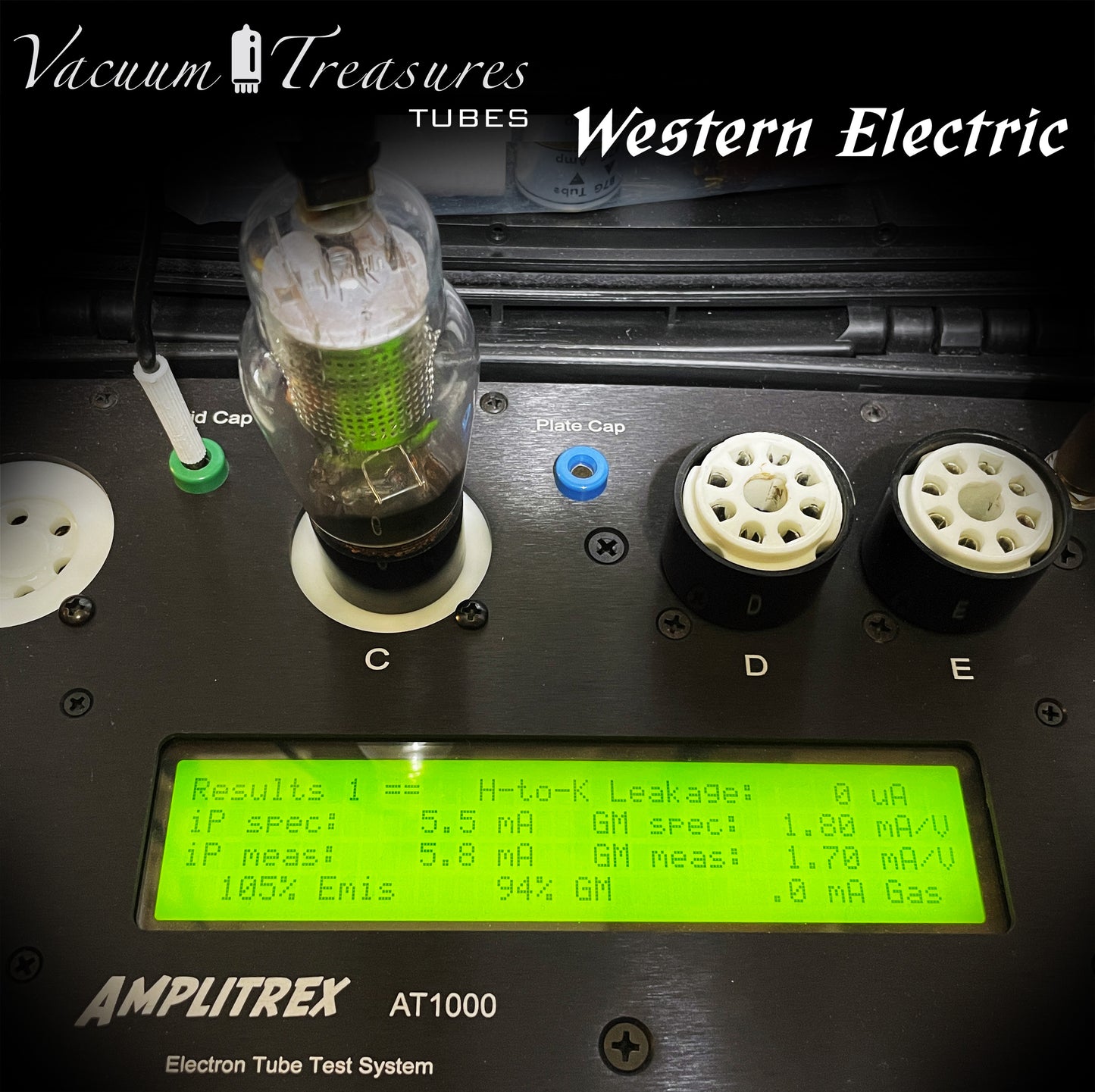 Western Electric 310A Mesh Plates – Matched Pair – Square Getter – AMPLITREX Tested – Made in USA