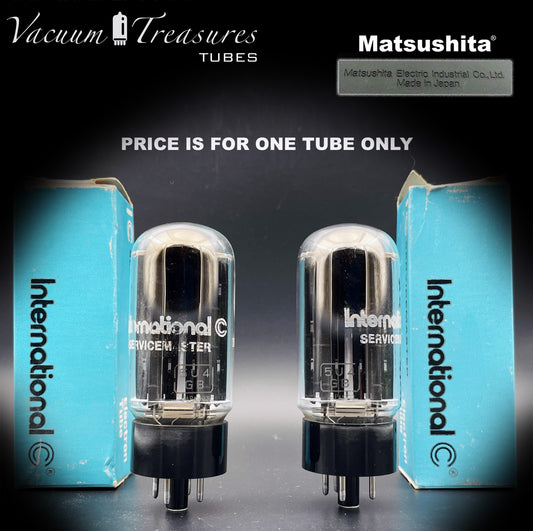 5U4GB 5AS4A International by MATSUSHITA NOS NIB Black Plates Tube Top Side Halo Getter Rectifier Made in JAPAN