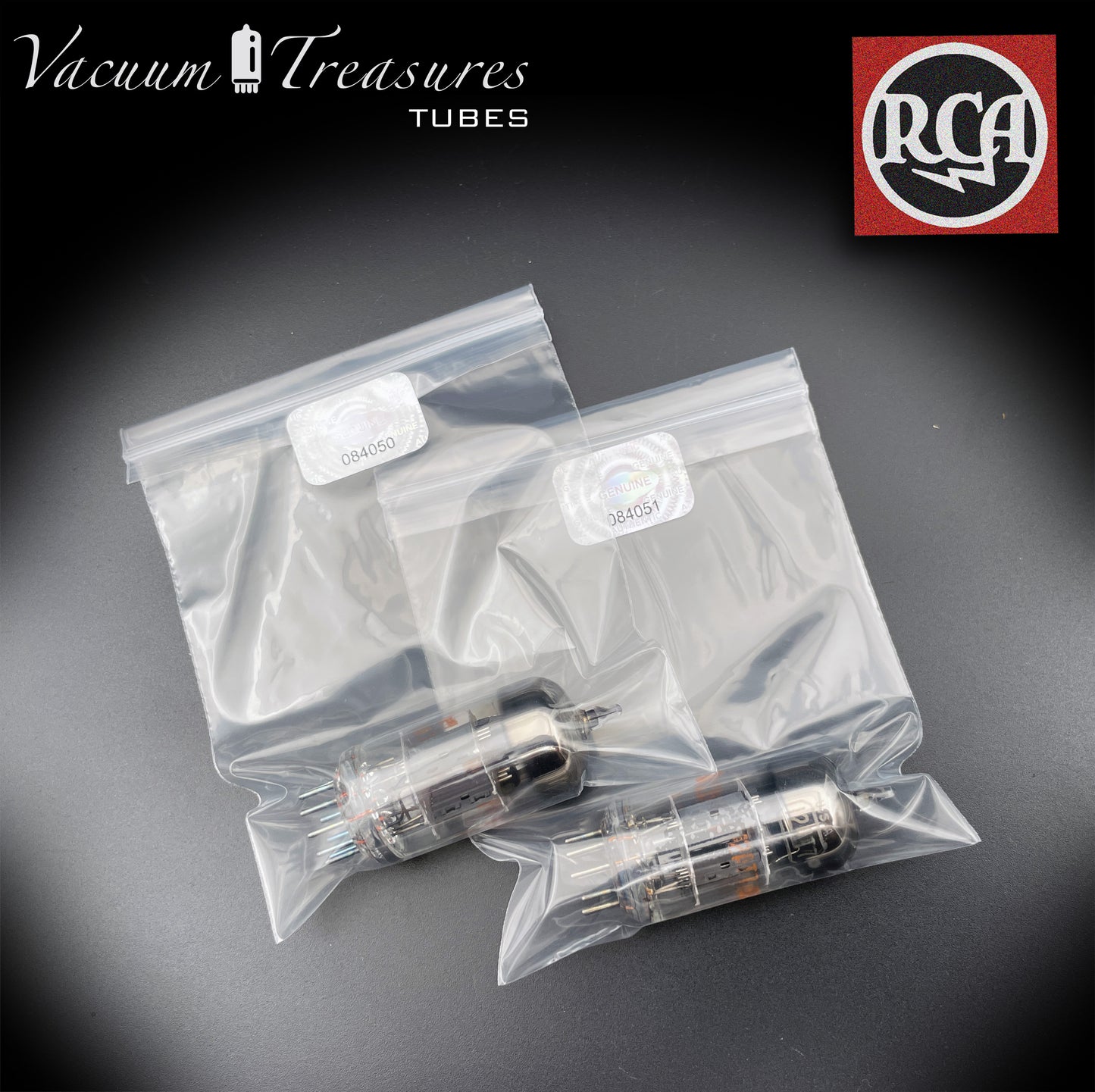 ECC81 ( 12AT7 ) RCA NOS NIB Gray Plates Halo Getter Matched Tubes MADE IN USA