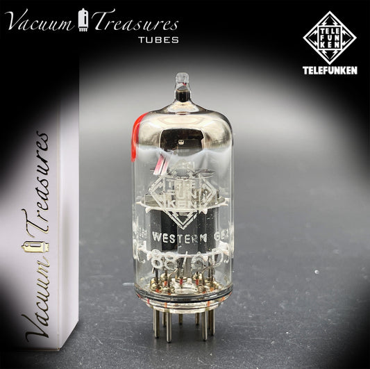 ECC88 6DJ8 TELEFUNKEN Red Dot Diamond <> Bottom Berlino Tested Tube Made In Western Germany '68