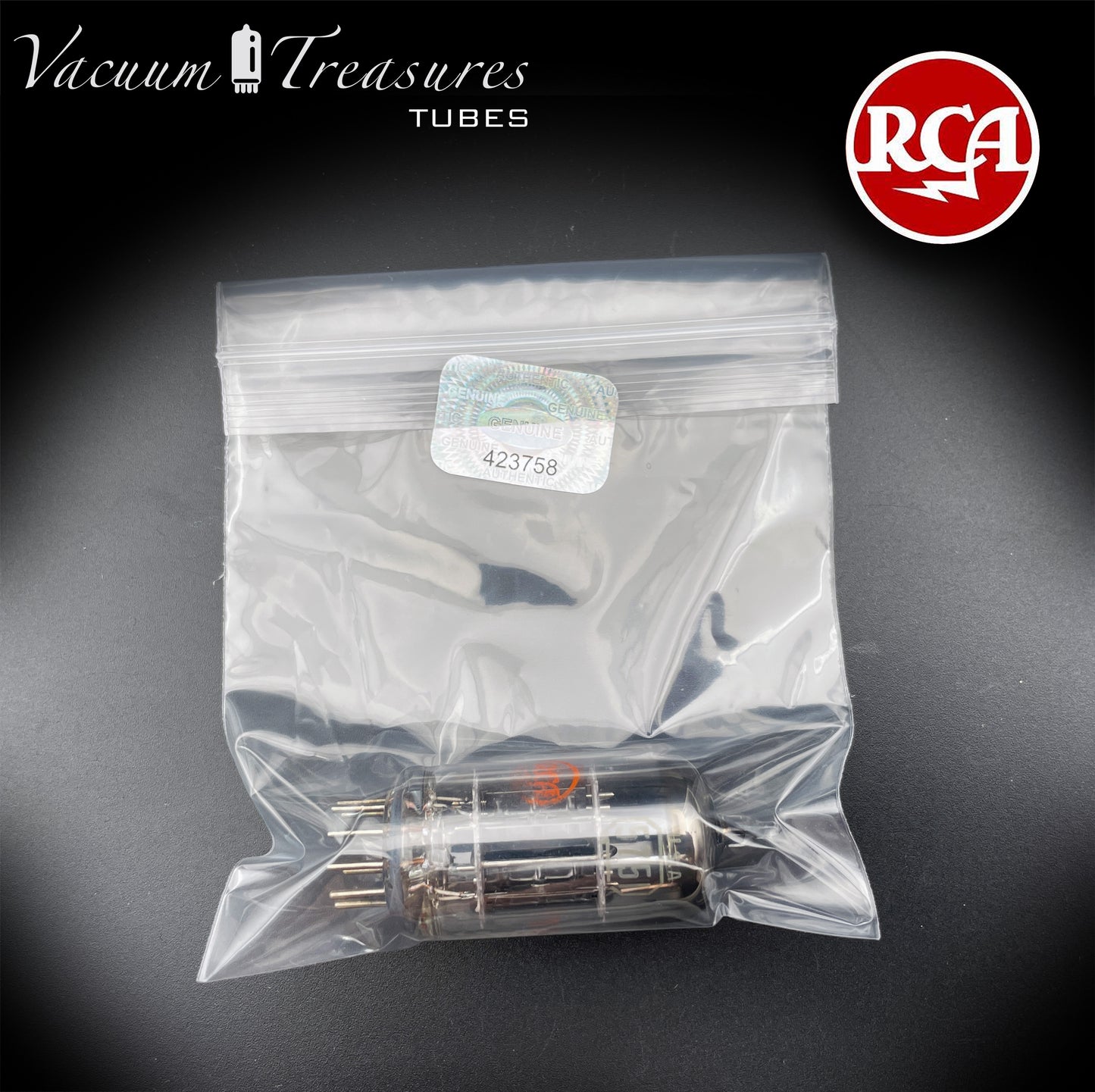 JRC 5751W1 RCA NOS NIB Black Plates Halo Getter Amplitrex Tested Tube Made in USA '64