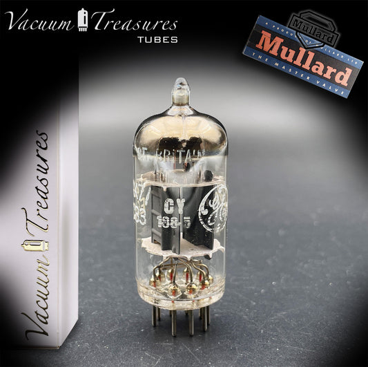 12AX7 ( ECC83 ) NOS MULLARD Blackburn for GE Short Plates Halo Getter Tested Tube MADE IN GREAT BRITAIN '66