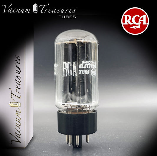 5U4GB 5AS4A RCA NOS Black Plates Tube Top Side Square Getter Rectifier Made in USA '56