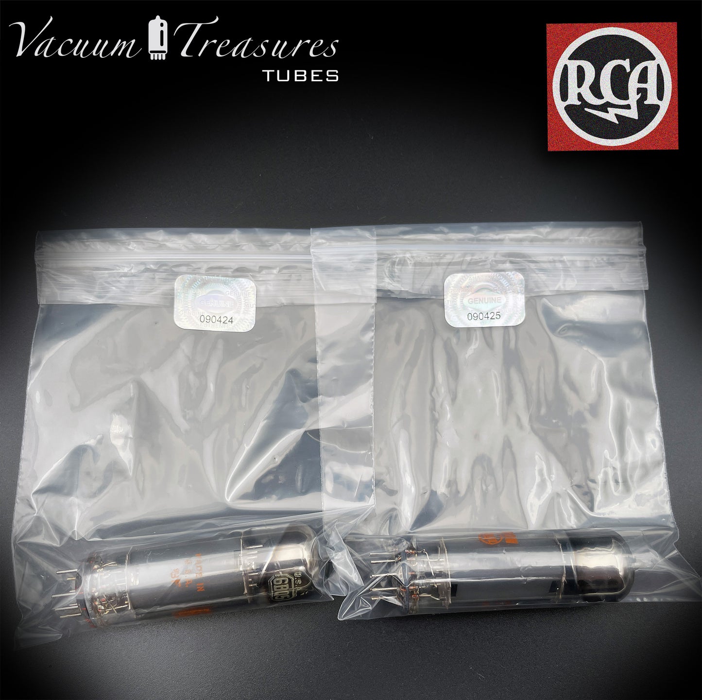 6BQ5 ( EL84 ) RCA NOS NIB Gray Plates Disc Halo Getter Tested Pair Tubes Made in USA '66