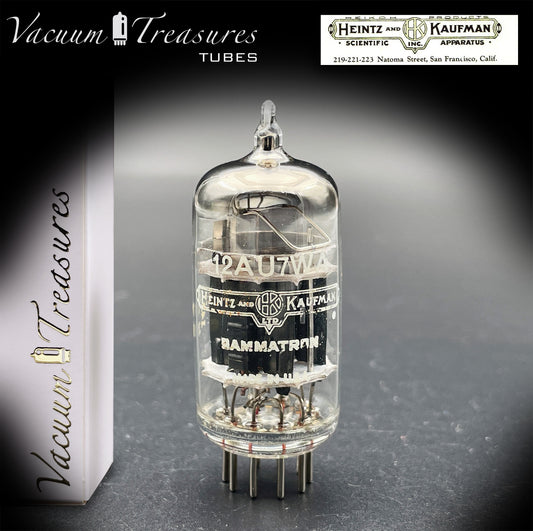 12AU7WA / CV4003 / 6189 Heinz &amp; Kauffman Triple Mica Black Plates Square Getter Made in USA