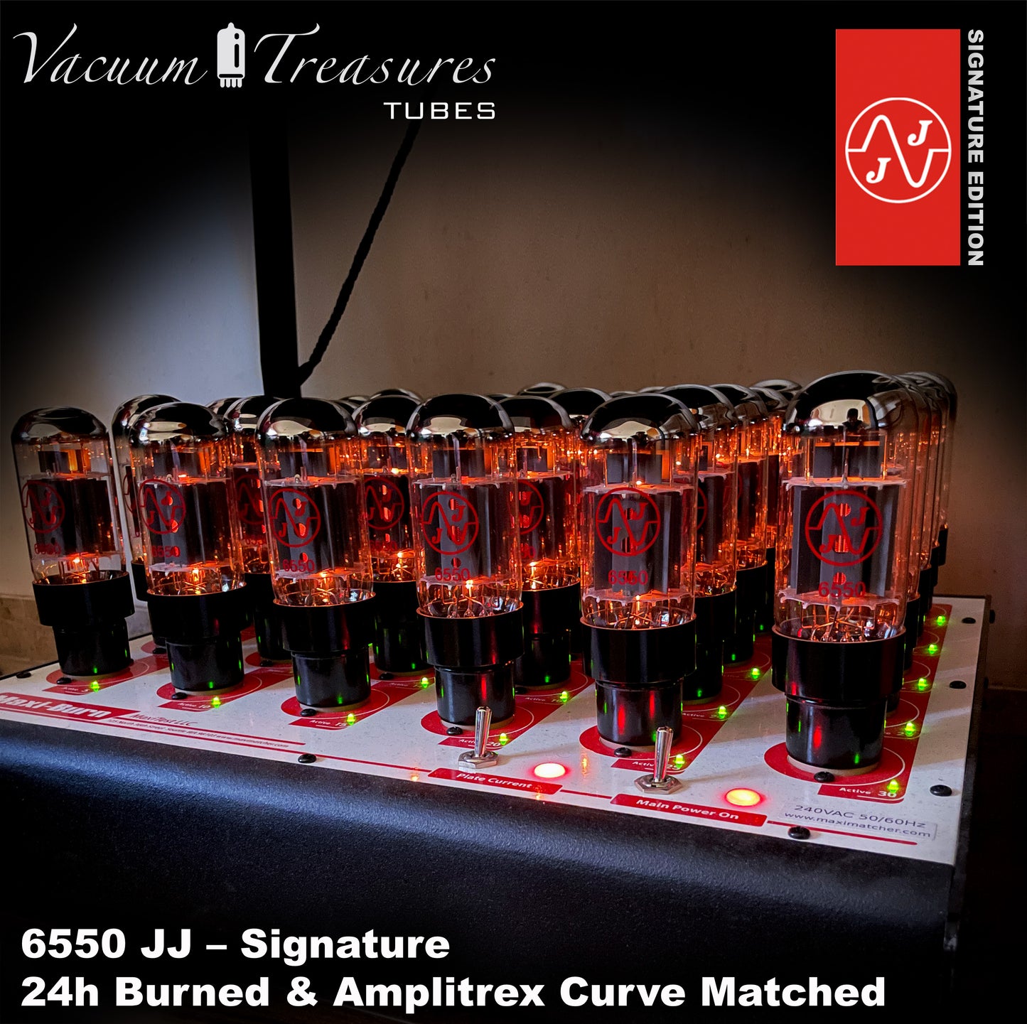 💎 6550 JJ Signature Matched Quad - NEW - 24h Burn-in - Amplitrex Curve Tested Tubes