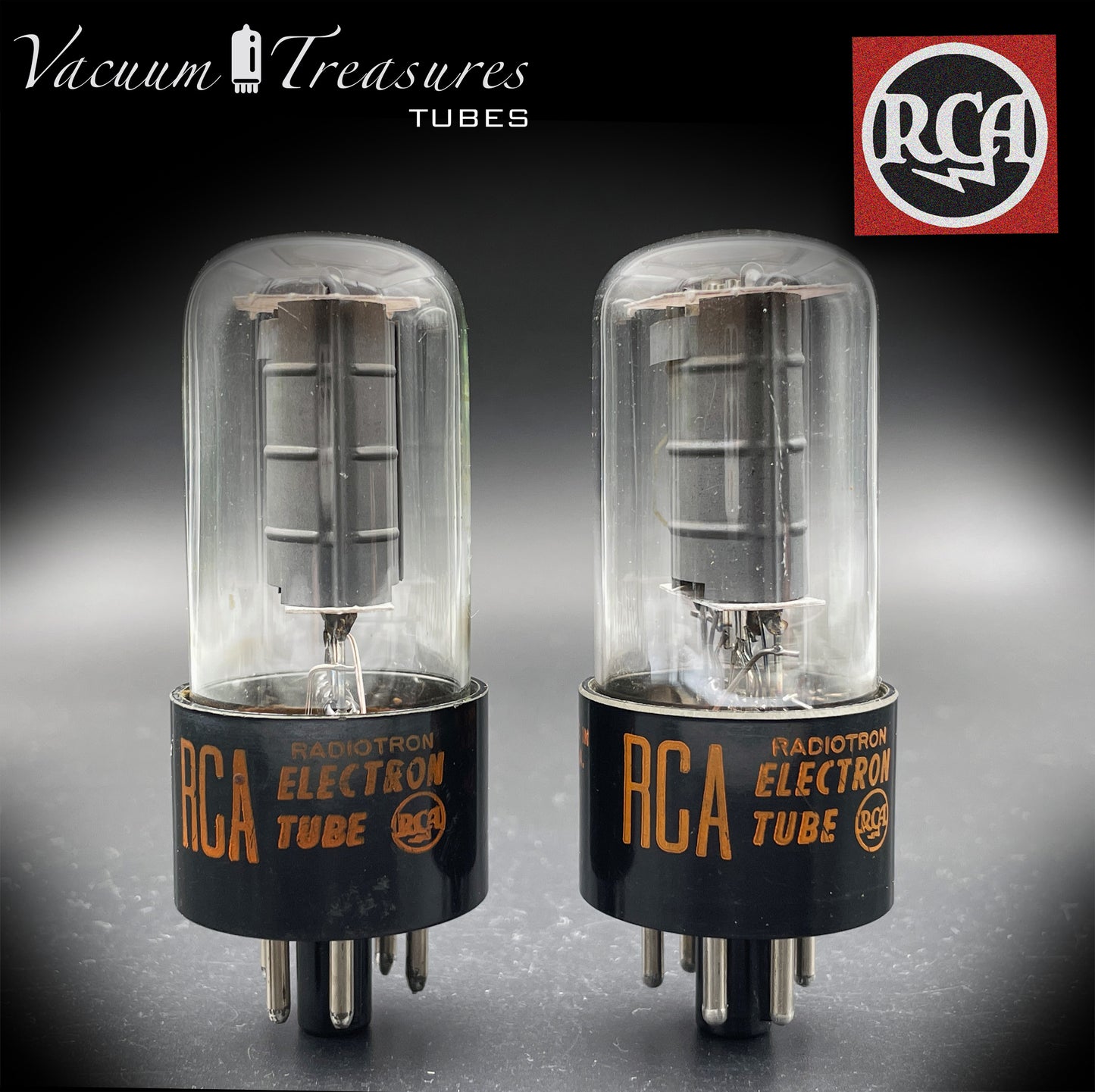 6V6 GTA RCA Placas Grises Inferiores Dobles [] Getter AMPLITREX Tubos Combinados Hechos en EE.UU.