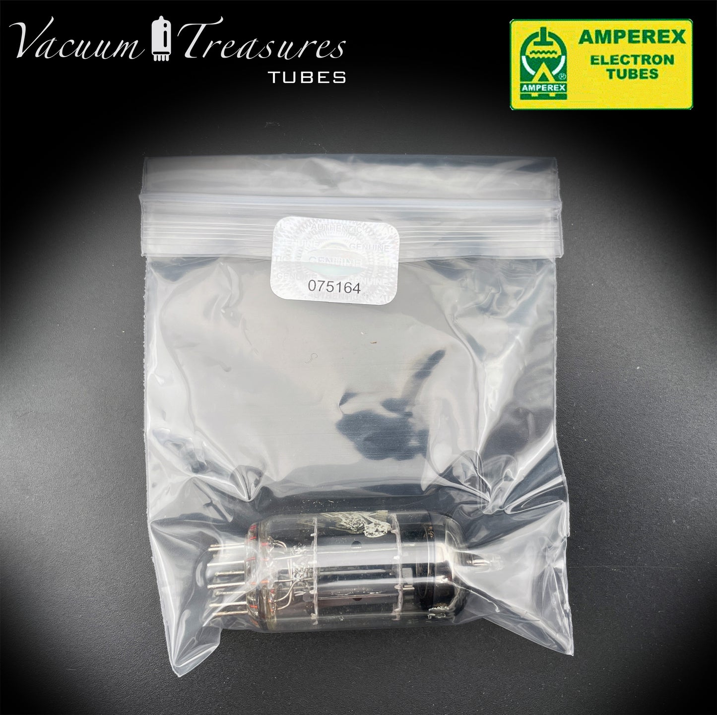 12AU7 / ECC82 AMPEREX NOS NIB Heerlen 1962 - Short Gray Plates - Large Halo - Balanced - Amplitrex Tested