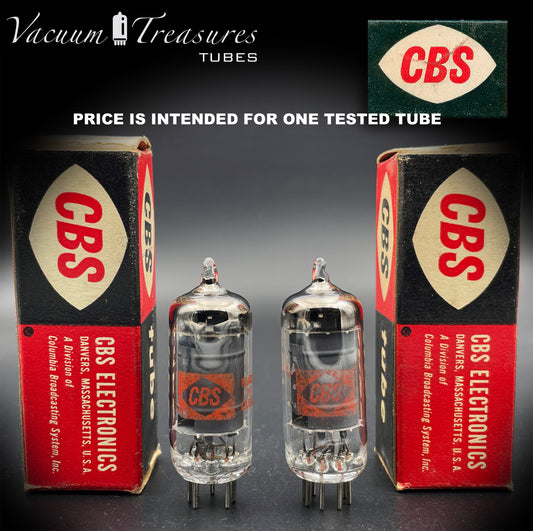 6AU6A (EF94 6J4) NOS NIB GE pour tubes testés à plaques grises CBS Square Getter FABRIQUÉ AUX ÉTATS-UNIS '61