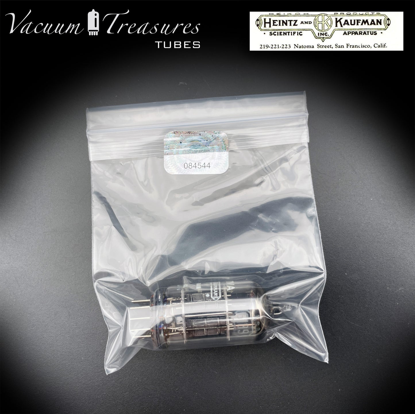 12AU7WA / CV4003 / 6189 Heinz & Kauffman Black Plates Halo Getter Made in USA