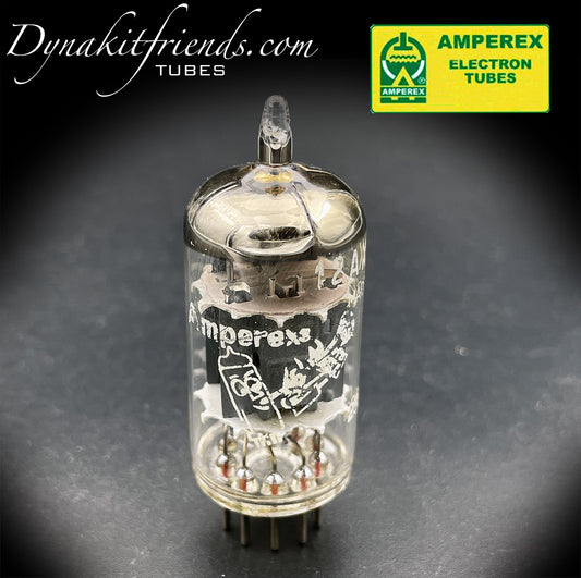 ECC83 ( 12AX7 ) Amperex Bugle Boy plaque courte grand O Getter Holland '62 tube de valve testé