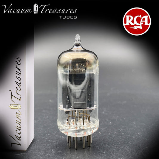 12AX7 / ECC83 RCA Long Gray Plates Square Tilt Getter Made in USA '50s