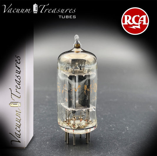 12AX7 / ECC83 HAMMOND by RCA Long Gray Plates Square Tilt Getter Made in USA '50s