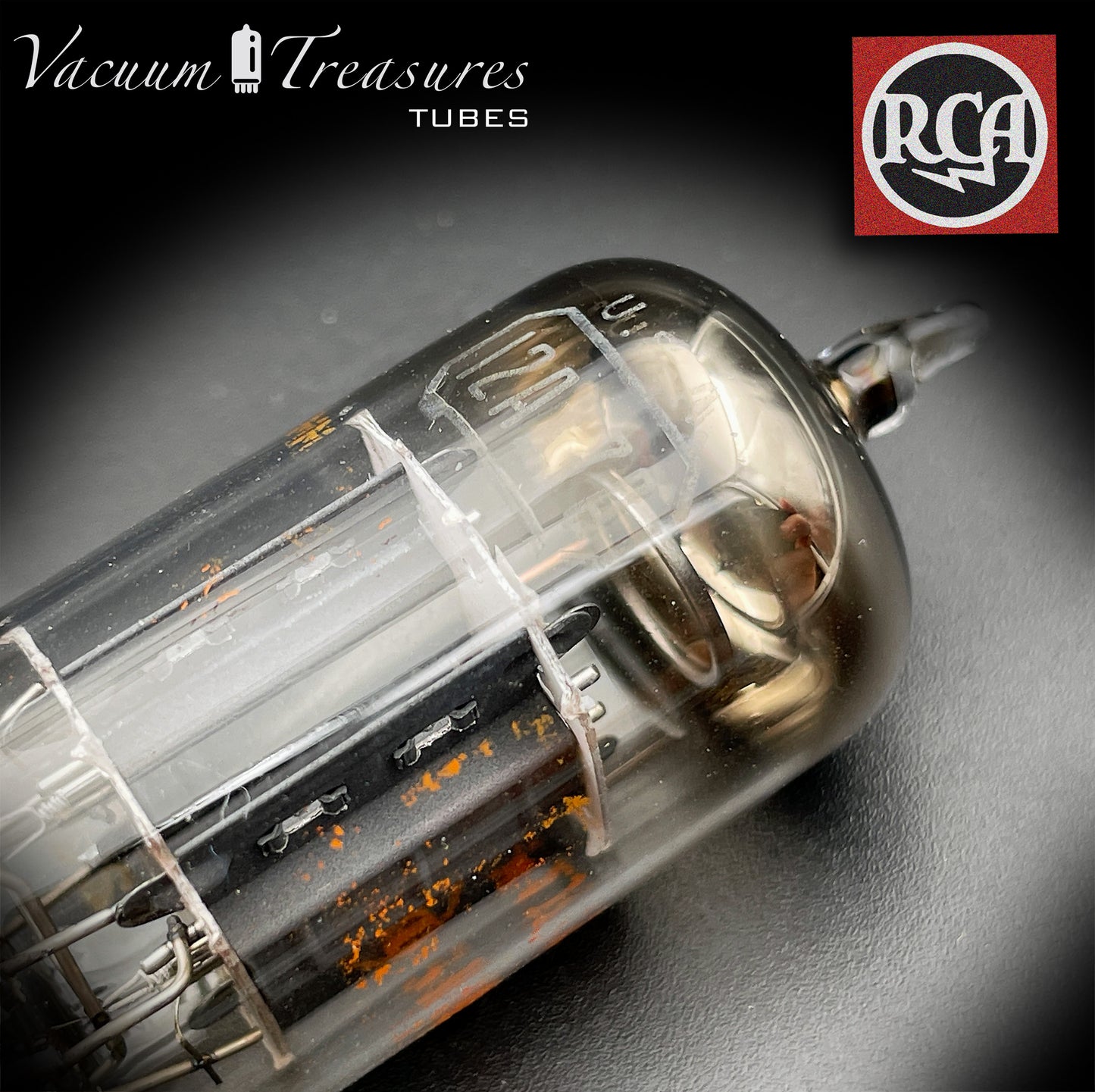 12AX7 A (ECC83) RCA Placas cortas O Getter Tubo probado de microfónico y bajo ruido HECHO EN EE. UU.