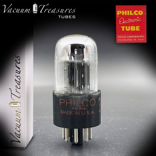 6SN7GTA NOS PHILCO by SYLVANIA CHROME TOP AMPLITREX Tested Tube Made in USA '50s